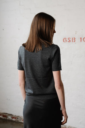 Leila S/S Sweater | Charcoal